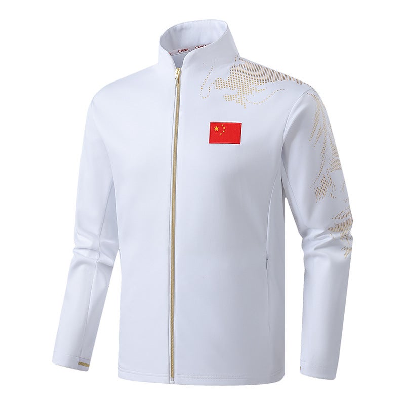 Chinese Team Sportswear Long Sleeve Suit Men'S And Women'S Swimming Martial Arts Competition Training Appearance National Uniform Coat Collar - Image 2
